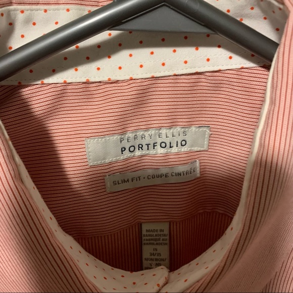 Perry Ellis Portfolio dress shirt, size 15, 34/35 - Picture 2 of 3
